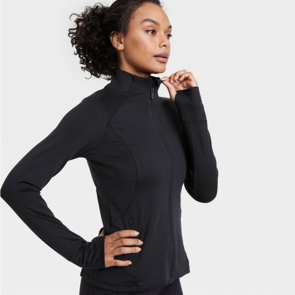 Full Zip Jacket - All In Motion Black Recycled Polyester, Spandex new - Picture 4 of 6